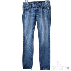 LOFT Modern Slim Jeans Distressed Size 4